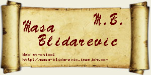 Maša Blidarević vizit kartica